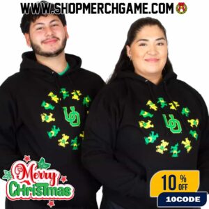 Grateful Dead x Oregon Duck Mascot x Nike Air Max 90 Grateful Ducks Holiday 2025 Sail Green Shock Yellow Strike Logo Unisex Hoodie
