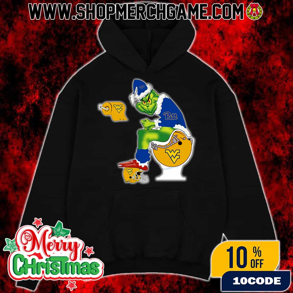 Grinch Christmas Hoodie Black Pittsburgh Panthers Sitting On Toilet West Virginia Mountaineers Holiday Sweatshirt Funny College Football NCAA Grinch Christmas Hoodie Black Pittsburgh Panthers Sitting On Toilet West Virginia Mountaineers Holiday Sweatshirt Funny College Football NCAA