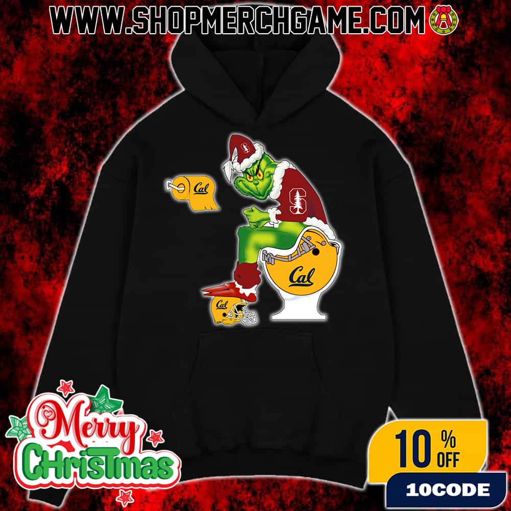 Grinch Christmas Hoodie Black Stanford Cardinal Sitting On Toilet California Golden Bears Holiday Sweatshirt Funny College Football NCAA Grinch Christmas Hoodie Black Stanford Cardinal Sitting On Toilet California Golden Bears Holiday Sweatshirt Funny College Football NCAA