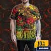 Grateful Dead x Oregon Duck Mascot x Nike Air Max 90 Grateful Ducks Holiday 2025 Sail Green Shock Yellow Strike All Over Print T-Shirt