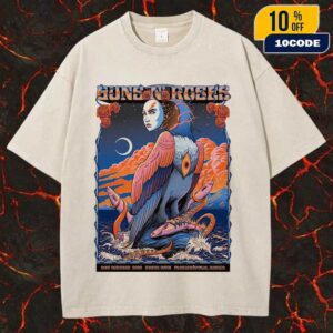 Guns N’ Roses Because What You Want And What You Get Are Two Completely Different Things Event Poster On October 21 2025 At Arena Opus Florianopolis Brazil Washed T-Shirt