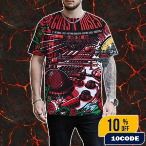 Guns N’ Roses Because What You Want And What You Get Are Two Completely Different Things Tour 2025 At Estadio Huracan Argentina On October 17 2025 Poster Event Artwork 3D T-Shirt