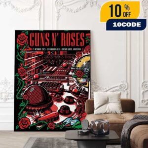 Guns N’ Roses Because What You Want And What You Get Are Two Completely Different Things Tour 2025 At Estadio Huracan Argentina On October 17 2025 Poster Event Artwork Poster Canvas