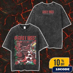 Guns N’ Roses Because What You Want And What You Get Are Two Completely Different Things Tour 2025 At Estadio Huracan Argentina On October 17 2025 Poster Event Artwork Washed T-Shirt