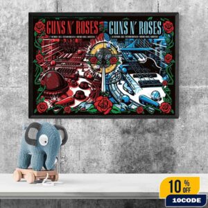 Guns N’ Roses Because What You Want And What You Get Are Two Completely Different Things Tour 2025 At Estadio Huracan, Buenos Aires Argentina On Oct 17-18 2025 Poster Event Home Decor Poster Canvas