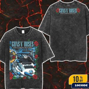Guns N’ Roses Because What You Want And What You Get Are Two Completely Different Things Tour 2025 At Estadio Huracan, Buenos Aires Argentina On Oct 18 2025 Poster Event Washed Two Sides T-Shirt