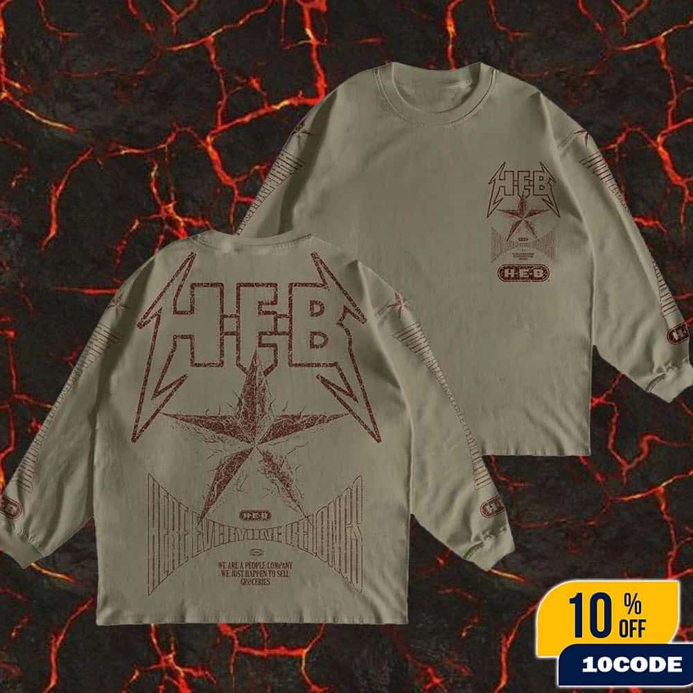 HEB Connor Dwyer 2025 Heavy Metal Inspired With The Health Alliance In Austin Texas Lone Star Logo Here Everyone Belongs Merch Sand Long Sleeve Tee HEB Connor Dwyer 2025 Heavy Metal Inspired With The Health Alliance In Austin Texas Lone Star Logo Here Everyone Belongs Merch Sand Long Sleeve Tee