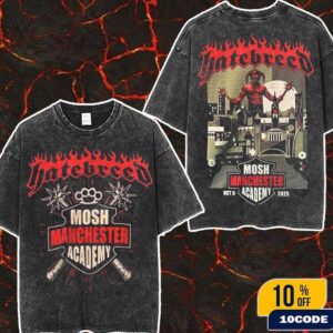 Hatebreed Manchester UK 2025 Event Merch Tee Mosh Manchester Academy On October 9th 2025 Washed Two Sides T-Shirt