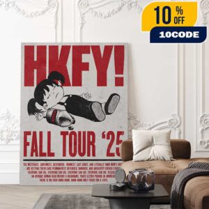 Hong Kong Fuck You HKFY Fall Tour ’25 With Better Lovers x Soul Blind x Johnny Booth Poster Tour Dates 2025 Poster Canvas Home Decor