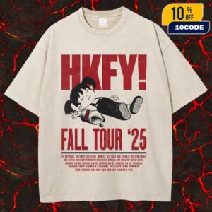 Hong Kong Fuck You HKFY Fall Tour ’25 With Better Lovers x Soul Blind x Johnny Booth Poster Tour Dates 2025 Unisex Washed Tee