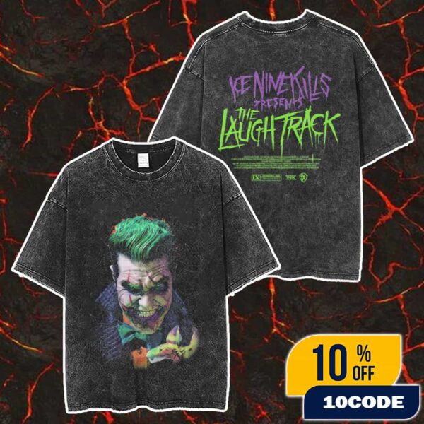 Ice Nine Kills The Laugh Track Collection Limited Edition Dance With The Devil Tee Artwork Merch Unisex Two Sided Washed T-Shirt