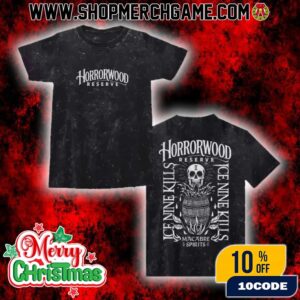 Ice Nine Kills The Laugh Track Collection Limited Edition Horrorwood Reserve Vintage Black Washed Unisex T-Shirt