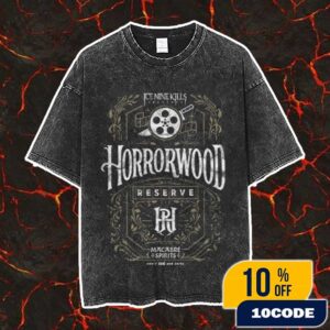 Ice Nine Kills The Laugh Track Collection Limited Edition Horrorwood Reserve Vintage Washed Unisex T-Shirt