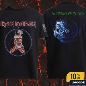 Iron Maiden 50th Anniversary Somewhere In Time Cyborg Eddie Merchandises T-Shirt Iron Maiden 50th Anniversary Somewhere In Time Cyborg Eddie Merchandises T-Shirt