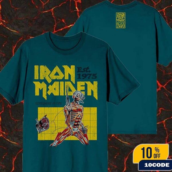 Iron Maiden Cyborg Eddie 50th Anniversary Somewhere In Time Classic Two Sides T-Shirt