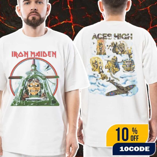 Iron Maiden Merch New Collections 2025 Aces High Live After Death 40th Anniversary Unisex T-Shirt Merch