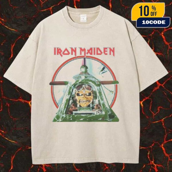 Iron Maiden Merch New Collections 2025 Aces High Live After Death 40th Anniversary Unisex Washed Tee