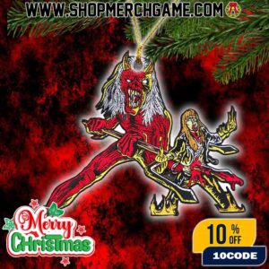 Iron Maiden Purgatory Eddie Christmas Ornament Demon Warrior Design Holiday Decoration Heavy Metal Band Collectible Tree Ornament Gift For Metal Music Fans Merry Christmas Decor