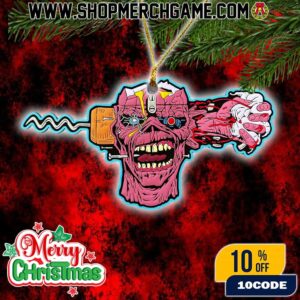 Iron Maiden Seventh Son Of A Seventh Son Christmas Ornament Eddie Brain Cyborg Design Holiday Decoration Lobotomy Head Heavy Metal Band Collectible Tree Ornament Gift For Metal Fans