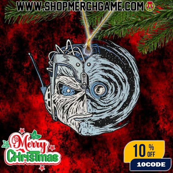 Iron Maiden Somewhere In Time Christmas Ornament Cyborg Eddie Robot Design Holiday Decoration Futuristic Mascot Heavy Metal Band Collectible Tree Ornament Gift For Metal Fans