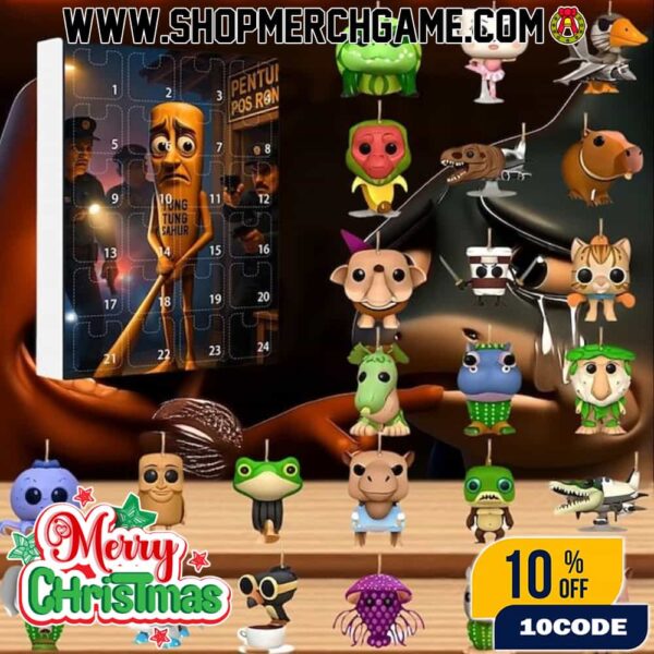 Italian Brainrot Advent Calendar 2025 Holiday Countdown With 24 Mini Figurines Tung Tung Tung Sahur Tralalero Tralala Bombardino Crocodilo Christmas Collectibles Gift For Trending Meme Fans