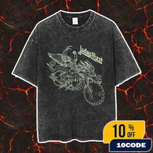 Judas Priest Halloween 2025 New Collection Painkiller Glow In The Dark Vintage Washed Unisex T-Shirt