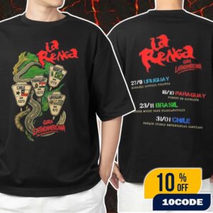 La Renga Gira Latinoamericana 2025 Chaco Tour With Tour Dates Backprint Unisex T-Shirt Merchandise