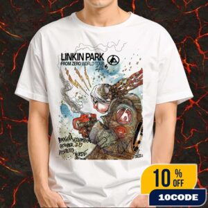 Linkin Park From Zero World Tour Bogota Event Poster October 25th 2025 Artwork By Stefano Cardoselli Merchandise Unisex T-Shirt