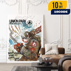 Linkin Park From Zero World Tour Bogota Event Poster October 25th 2025 Artwork By Stefano Cardoselli Poster Canvas Home Decor