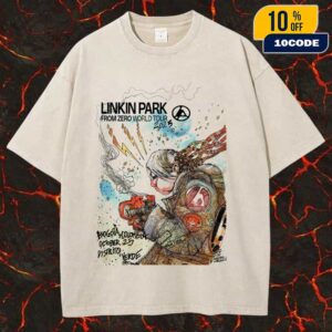 Linkin Park From Zero World Tour Bogota Event Poster October 25th 2025 Artwork By Stefano Cardoselli Unisex Washed Tee