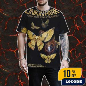 Linkin Park From Zero World Tour Brasilia Event Poster November 11th 2025 Artwork By Greg Craola Simkins All Over Print Graphic T-Shirt, Hoodie