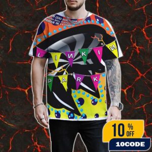 Linkin Park From Zero World Tour Buenos Aires Event Poster October 31st 2025 Artwork By Claudia Claw Money Gold All Over Print Graphic T-Shirt, Hoodie