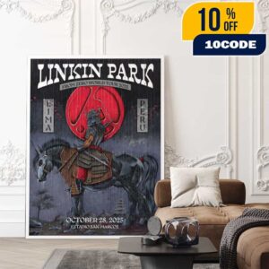 Linkin Park From Zero World Tour Lima Event Poster October 28th 2025 Artwork By Tom Robb Poster Canvas Home Decor