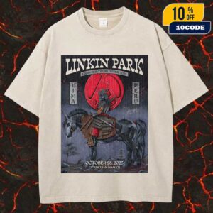Linkin Park From Zero World Tour Lima Event Poster October 28th 2025 Artwork By Tom Robb Unisex Washed Tee