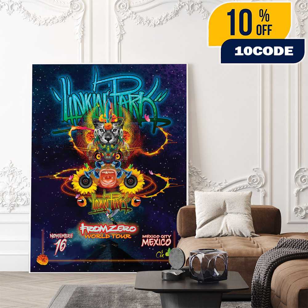 Linkin Park From Zero World Tour Mexico City Event Poster November 16th 2025 Artwork By CIX Poster Canvas Home Decor Linkin Park From Zero World Tour Mexico City Event Poster November 16th 2025 Artwork By CIX Poster Canvas Home Decor