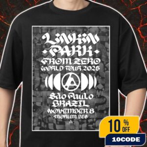 Linkin Park From Zero World Tour Sao Paulo Event Poster November 8th 2025 Artwork By ROSTARR Unisex T-Shirt
