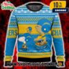 Carolina Panthers Snoopy Charlie Brown Ugly Christmas Sweater Peanuts NFL Football Holiday Knit With Fair Isle Pattern Snowflakes Winter Festive Gift For Fans Carolina Panthers Snoopy Charlie Brown Ugly Christmas Sweater Peanuts NFL Football Holiday Knit With Fair Isle Pattern Snowflakes Winter Festive Gift For Fans