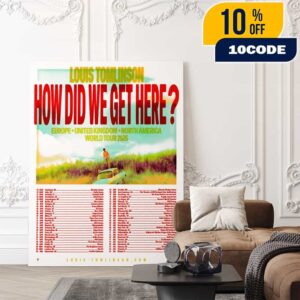 Louis Tomlinson How Did We Get Here World Tour 2026 At Europe United Kingdom North America Poster Tour Dates Poster Canvas Home Decor