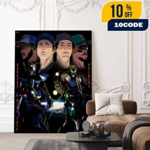 MLB Playoffs 2025 Championship Series Poster 4 Teams Remain Dodgers x Brewers x Blue Jays x Mariners Gundam Style Artwork Poster Canvas Home Decor