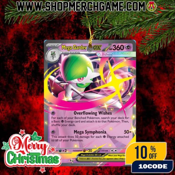 Mega Gardevoir Ex Mega Evolution Pokemon Card Christmas Ornament Rare Collector Holiday Tree Decoration Gift
