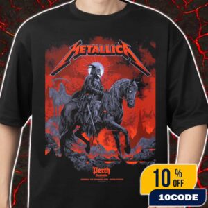 Metallica M72 Perth Exclusive Pop-Up Poster Event For Australia Artwork By Ken Taylor On 1st November 2025 At Optus Stadium World Tour Unisex T-Shirt