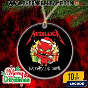 Metallica Red Devil Artwork Naughty Lil’ Devil By Andrew Cremeans Hanging Decoration Tree Collectible Holiday Xmas Ornament Merry Christmas