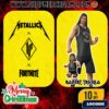Metallica x Fortnite Logo Lars Ulrich Skin Icon Series Season 4 And Lego Mini Figure Fan Card M72 Holiday Collectible