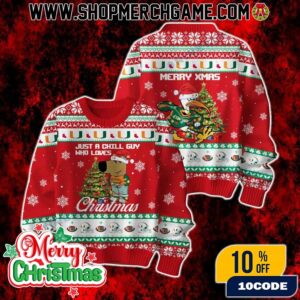 Miami Hurricanes Just A Chill Guy Who Loves Christmas Ugly Christmas Sweater Holiday Knit Pullover