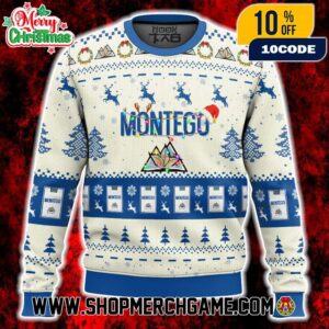 Montego Bay Jamaica Ugly Christmas Sweater Tropical Resort Vacation Holiday Knit With Reindeer Palm Trees Hot Air Balloon Winter Festive Gift Montego Bay Jamaica Ugly Christmas Sweater Tropical Resort Vacation Holiday Knit With Reindeer Palm Trees Hot Air Balloon Winter Festive Gift
