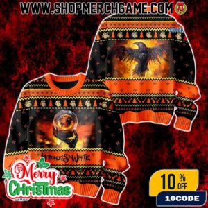Motionless In White Scoring The End Of The World Ugly Christmas Sweater Gothic Holiday Knit Pullover