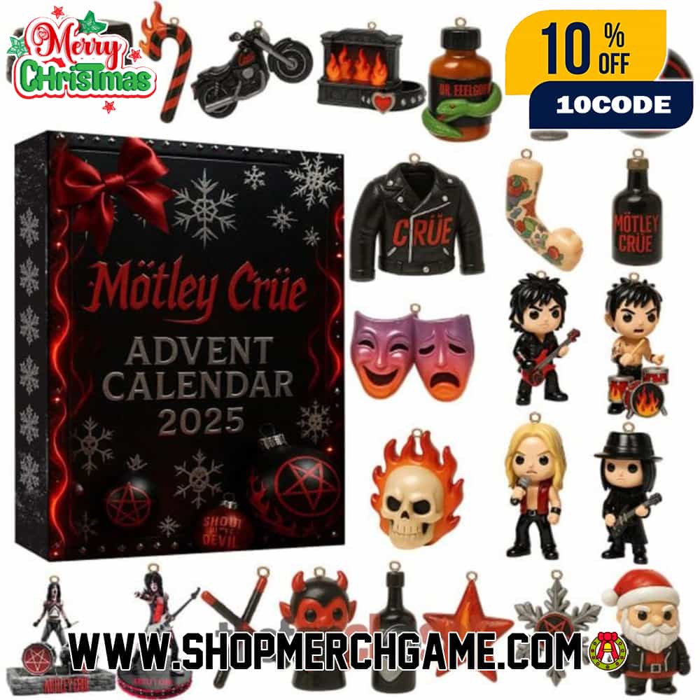 Motley Crue Advent Calendar 2025 Christmas Rock Band 24 Day Holiday Ornaments Mini Figures Skulls Guitars Festive Gift Motley Crue Advent Calendar 2025 Christmas Rock Band 24 Day Holiday Ornaments Mini Figures Skulls Guitars Festive Gift
