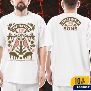 Mumford And Sons Columbus Ohio 2025 Gig Poster At Nationwide Arena On October 12 2025 Classic Two Sides T-Shirt