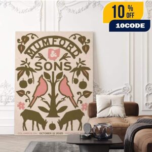 Mumford And Sons Columbus Ohio 2025 Gig Poster At Nationwide Arena On October 12 2025 Home Decor Poster Canvas