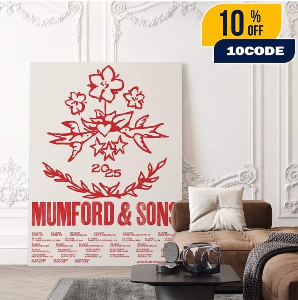 Mumford And Sons Rushmere North America Tour 2025 Schedule Dates Home Decor Poster Canvas